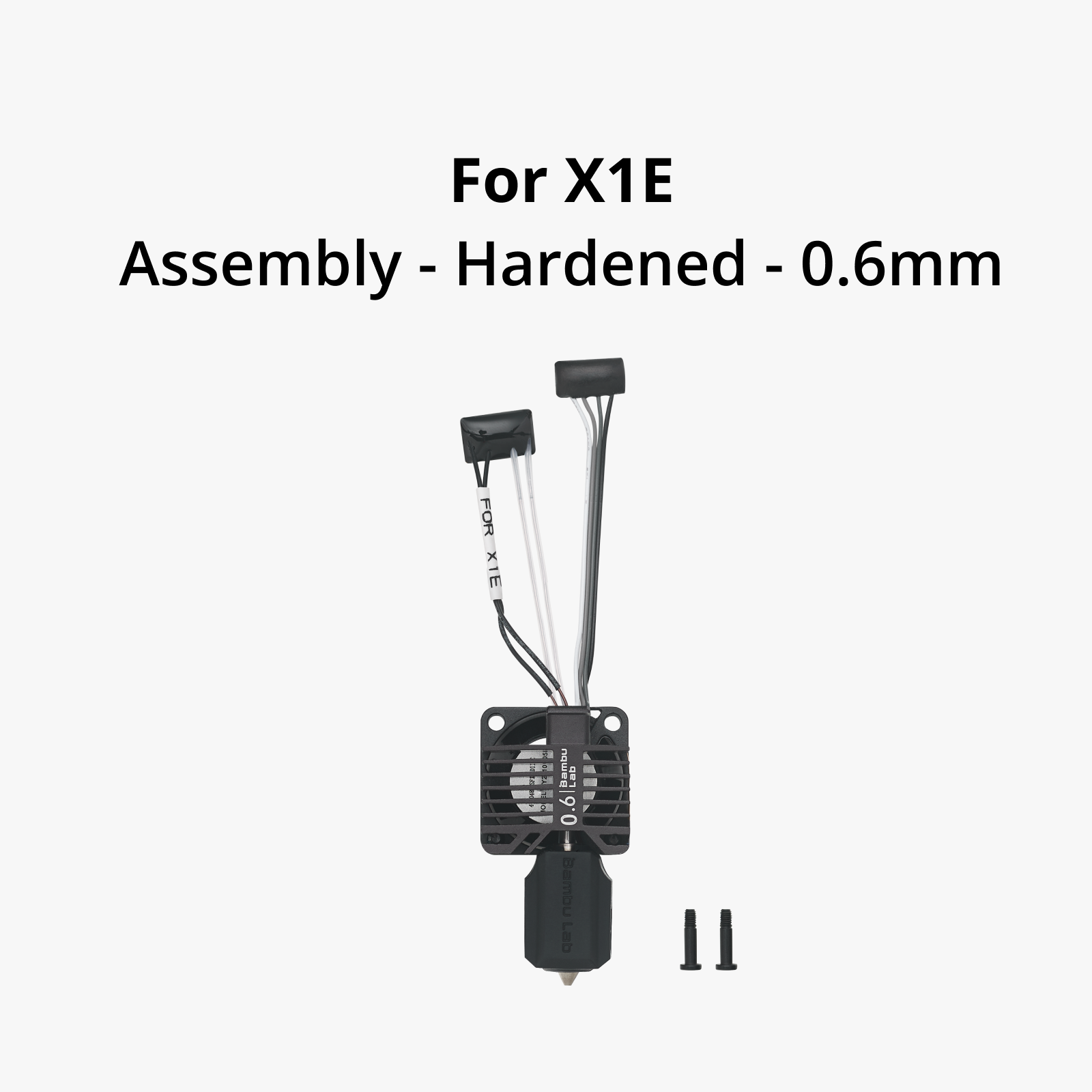 Complete hotend assembly with hardened steel nozzle -0.6mm Для  X1E 1